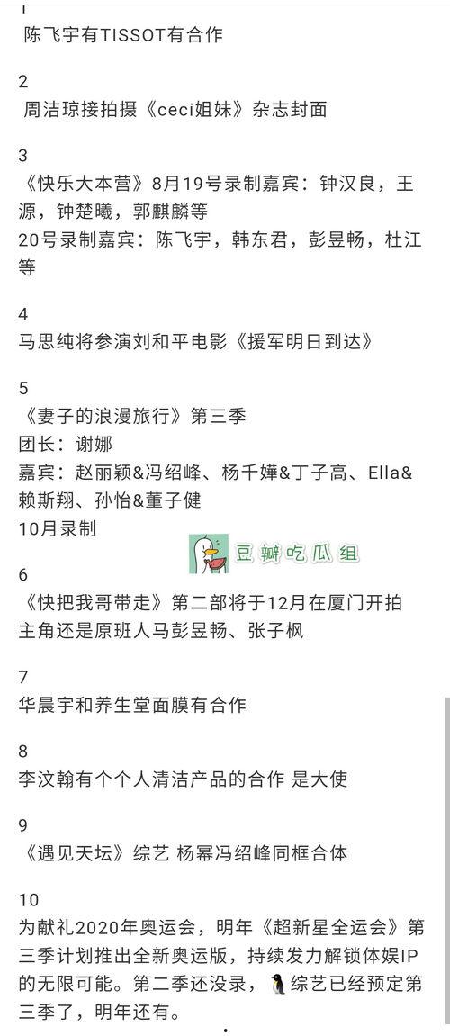 娱乐吃瓜总结,揭秘明星幕后故事